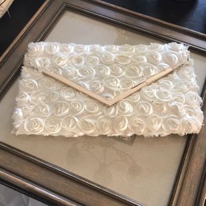NWT Kate Landry rosette clutch